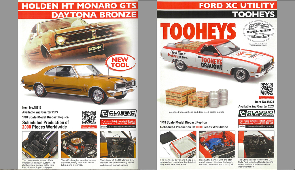 Holden HT Monaro GTS Daytona Bronze - Ford XC Utility Tooheys