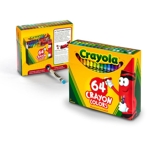 CRAYOLA CRAYONS 64CT BOX