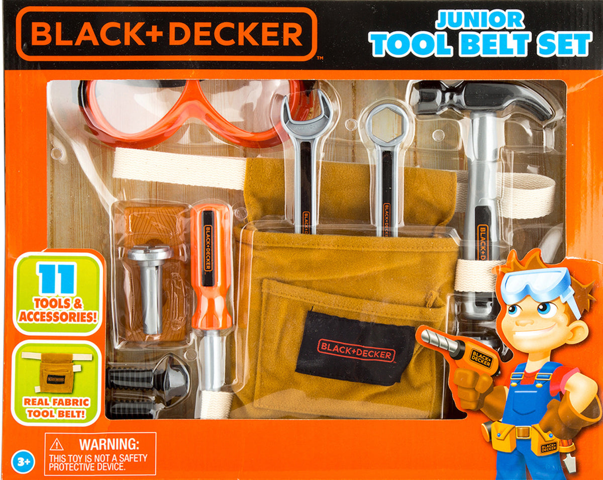 BLACK+DECKER Junior Belt Play Construction Tool Set, 11 Pieces