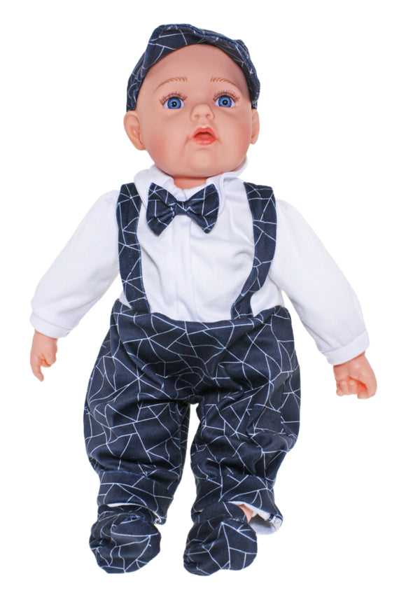 BABY DOLL LIAM NAVY JUMPSUIT W BOW TIE