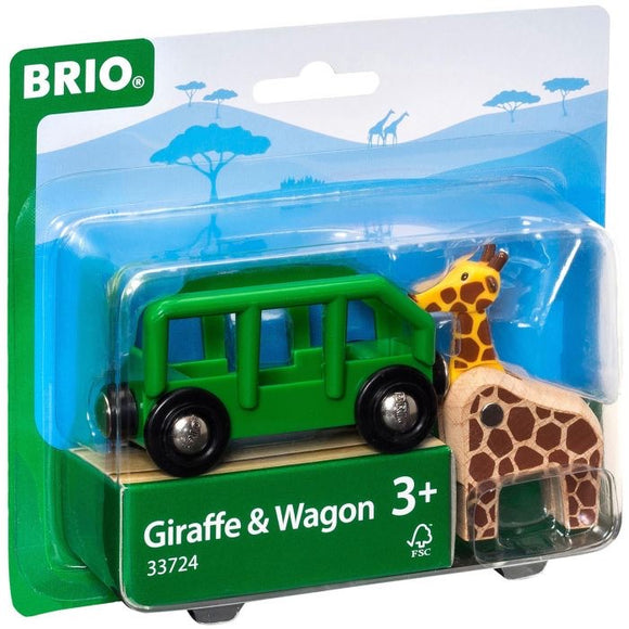 BRIO VEHICLE GIRAFFE AND WAGON 2PC