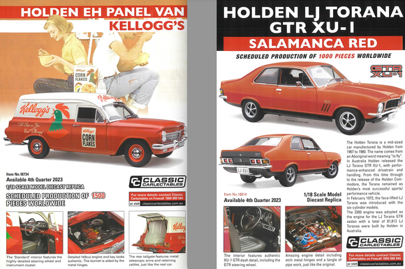 Holden EH Panel Van, Kellogg's - Holden LJ Torana GTR XU- I, Salamanca Red