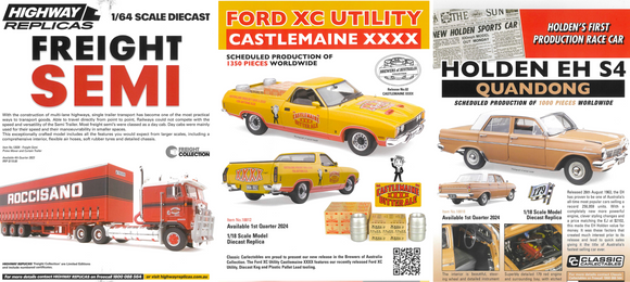Freight Semi, Roccisano - Ford XC Utility, Castlemaine XXXX - Holden EH S4 - Quandong