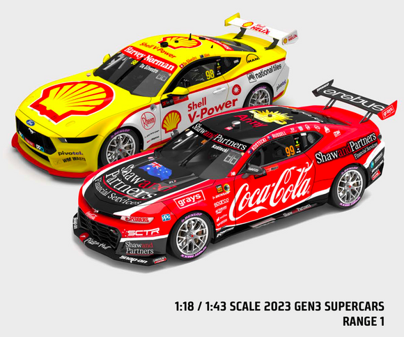 1:18 / 1:43 scale 2023 GEN3 Supercars - Range 1