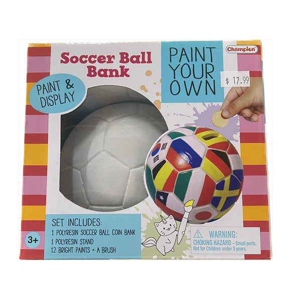 PAINT YOUR OWN SOCCER BALL BANK