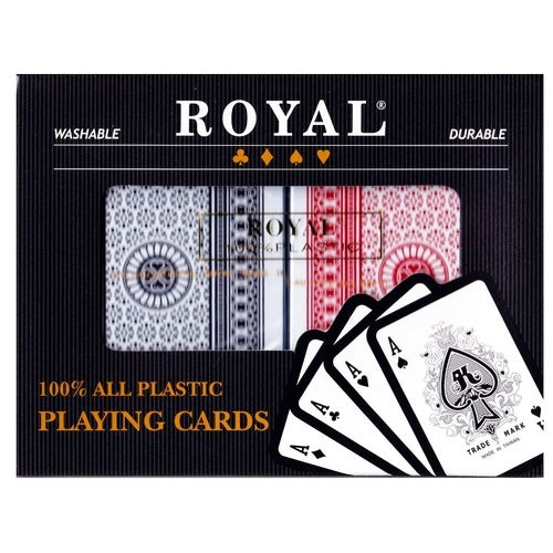 PLAYING CARDS ROYAL 100% PLASTIC DOUBLE