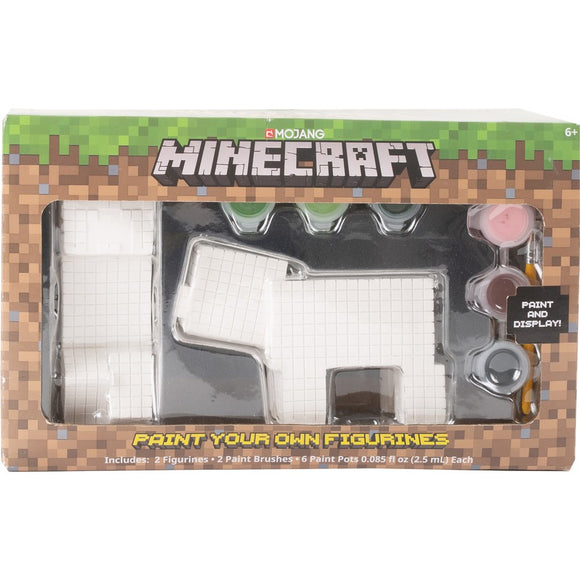 PAINT YOUR OWN FIGURINES 2PK MINECRAFT 2