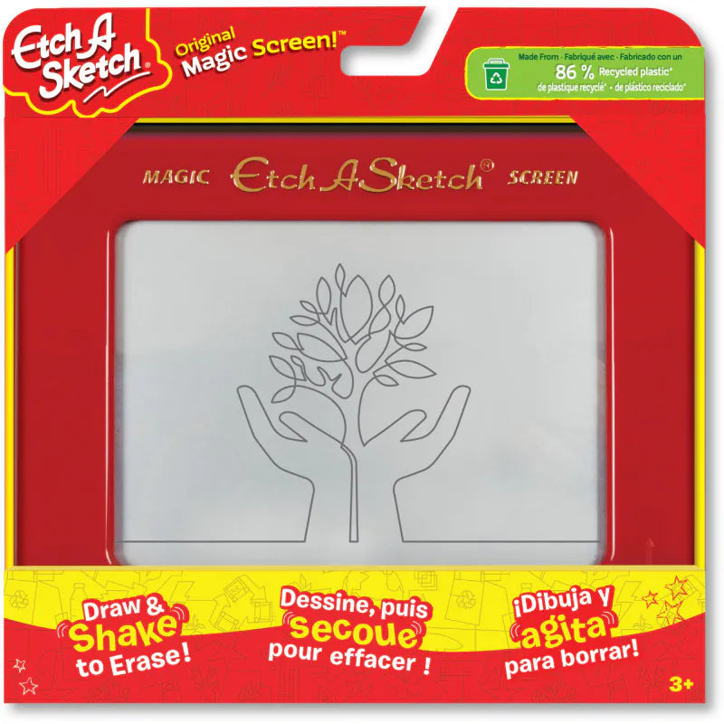 ETCH A SKETCH Classic Red Portable Drawing Toy with Magic Screen Vintage  £19.95 - PicClick UK