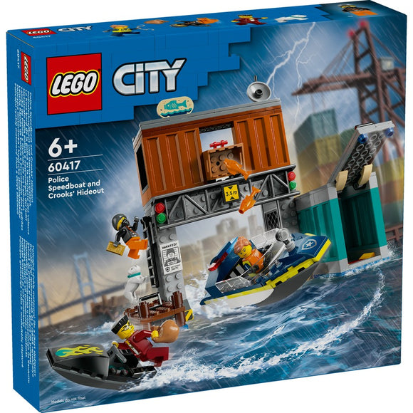 LEGO 60417 CITY POLICE S/BOAT & HIDEOUT