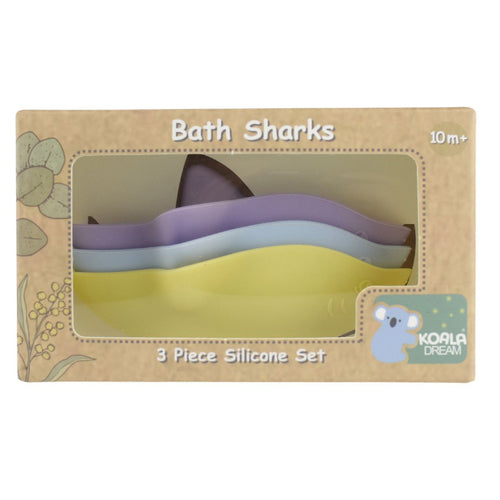 BATH SHARKS SILICONE 3PC