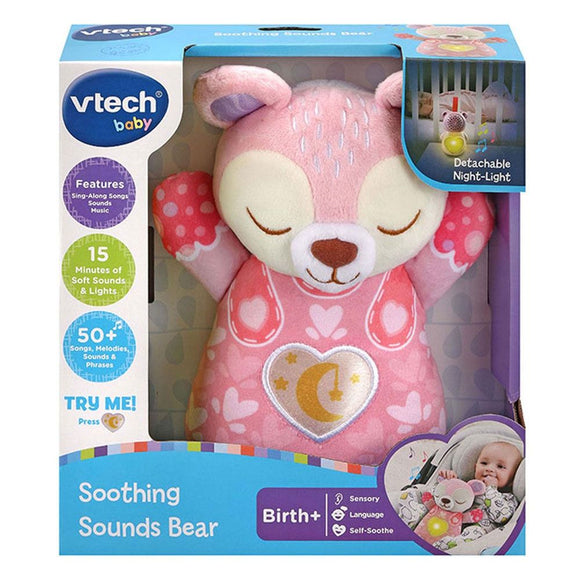 VTECH BABY SOOTHING SOUNDS BEAR PINK