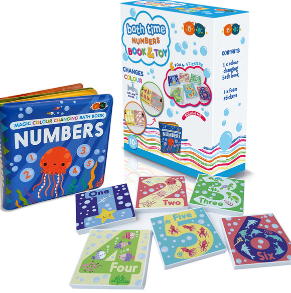 BATH TIME MAGIC COLOR STICKER NUMBERS