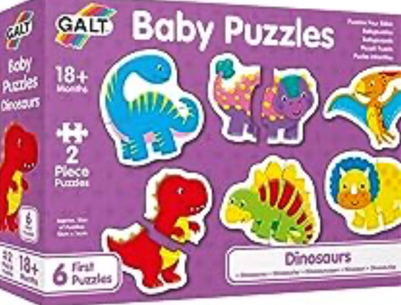 GALT BABY PUZZLE DINOSAURS 2 PCS