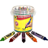 CRAYOLA CRAYONS 24CT JUMBO IN CONTAINER