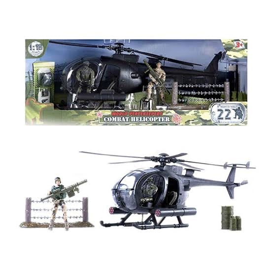 WORLD PEACE MILITARY HELICOPTER W 2 FIGS