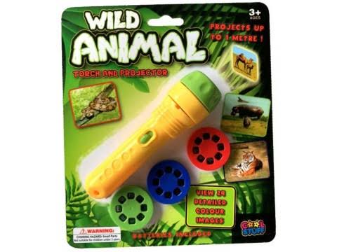 LED PROJECTOR TORCH WILD ANIMALS SLIDE