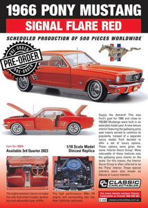 1:18 1966 PONY MUSTANG SIGNAL FLARE RED