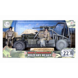 WORLD PEACE MILITARY BUGGY W 2 FIGURES