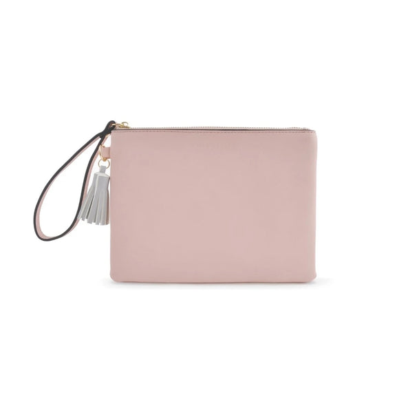 K STYLE HAND POUCH PINK/GREY