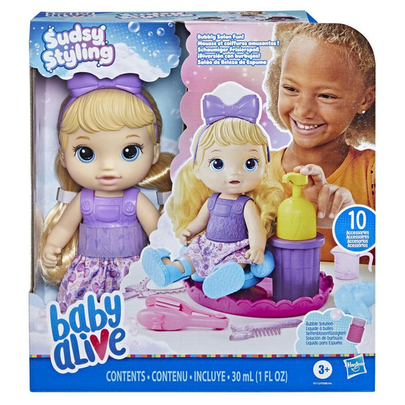 BA BABY ALIVE SUDSY STYLING BLONDE BABY