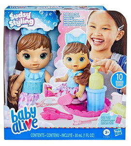 BA BABY ALIVE SUDSY STYLING BROWN BABY